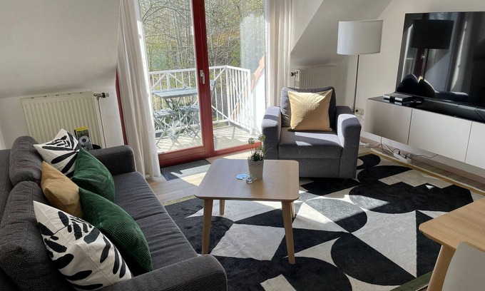 Gustow Appartement | Ferienwohnung "Nils Holgerson" mit Balkon zwischen Strand, Wald & Wiese im Südosten der Insel Rügen!