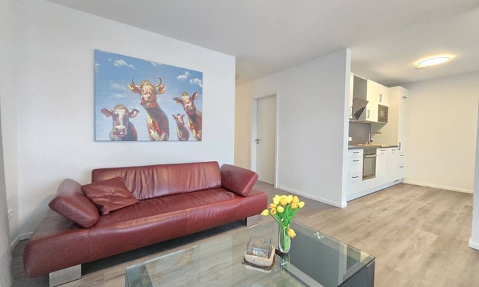 Suderneuland I Appartement | Vacation apartment Norder Hafen with a magnificent view of the water - Welcome to the modern