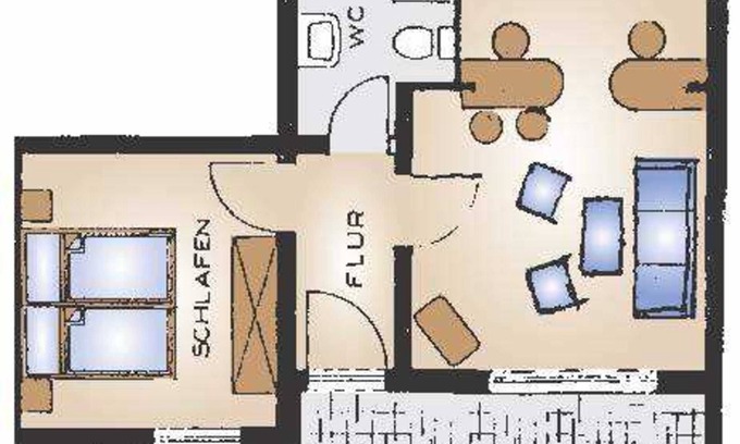 Waldeck Appartement | Ferienwohnung Vergissmeinnicht - Hotel & Ferienwohnungen Seeschlößchen