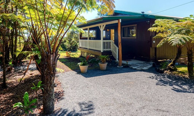 Royal Hawaiian Estates Appartement | 'Fern Cottage' Volcano Studio w / Rainforest Views!