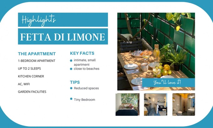 Cinque Terre Appartement | Fetta di Limone Apartment with AC and Patio