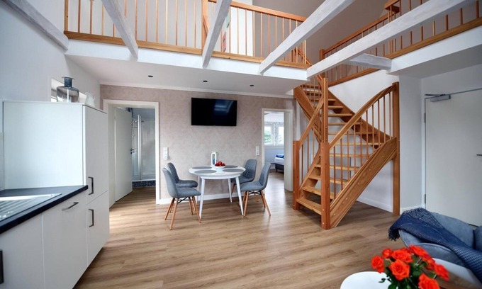 Toenning Appartement | FeWo Solskin - Sur les toits de Tönnings