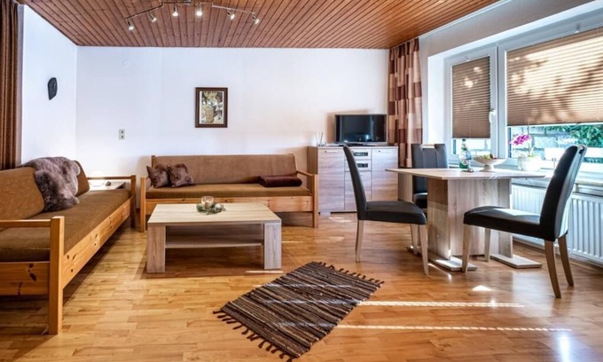 Stammbach Appartement | Appartement vue Prairie | Appartement de plain-pied de 1.5 pièces avec 35m² et une terrasse