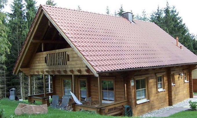 Hofstatten Maison | Finnish LUXURY log cabin (house 1) in the nature park "Pfälzer Wald" (500 meters high)