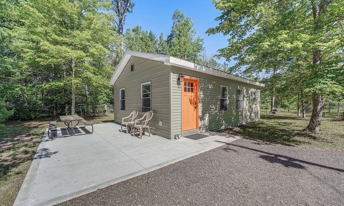Baldwin Cabine | Fire Pit & Patio: Pet-Friendly Cabin in Idlewild!
