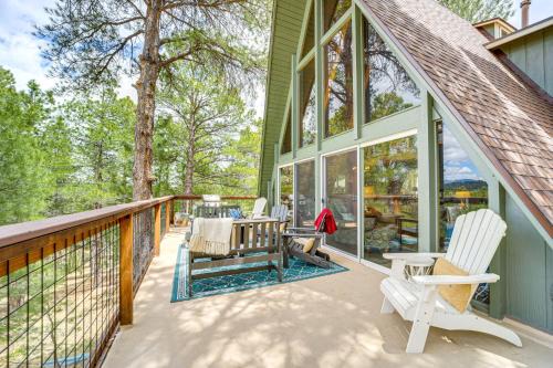 Kachina Village Maison | Flagstaff A-Frame Cabin with Deck and Lovely Views!