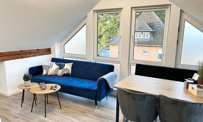 Kaltenweide Appartement | Flughafennähe, 24h-self-checkin, große Dachterrasse, WLAN, Smart-TV, Klima