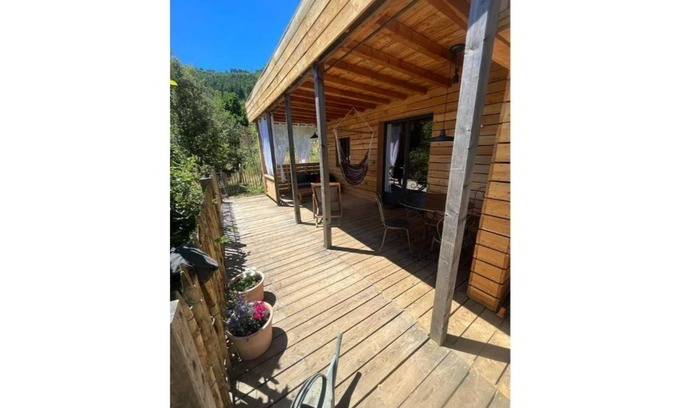 Sainte-Croix-Vallee-Francaise Maison | Ecogîte 2 en Cévennes: bain nordique avec vue