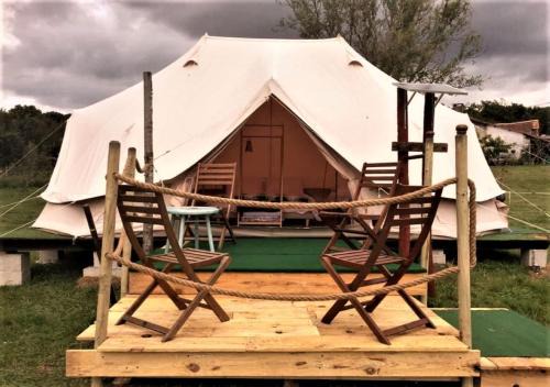Le Vieux-Cerier Autre | French Fields Luxury Glamping Twin Emperor Tent
