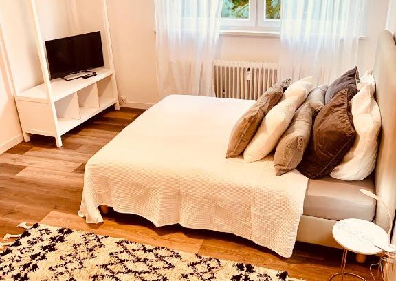 Homburg Appartement | Gästehaus zur Uni Klinik Exklusives Apartment mit Küche und Badezimmer