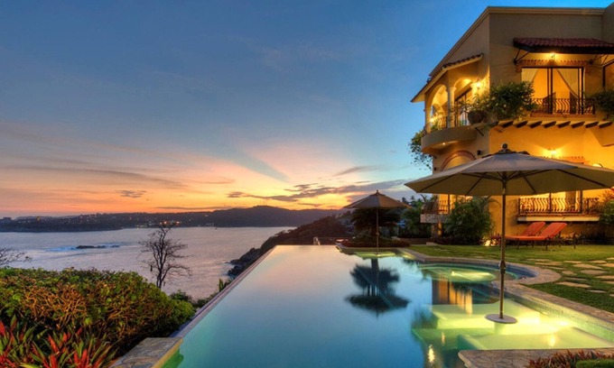 Santa Maria Huatulco Villa | Gated Luxury Oceanfront Estate | Accès à la plage privée | 2- 5 TARIFS BDRM