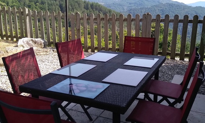 Blaunac Maison | Gite 5 personnes dans un mas en pierre,piscine, propriété 10Ha, vue panoramique