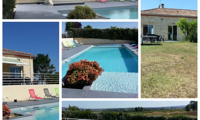 Lapenche Maison | Gîte/Grande maison au calme 18 couchages avec piscine privée