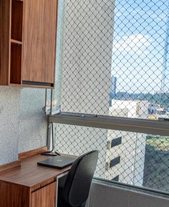 Gleba Fazenda Palhano Appartement | Gleba impecável, sacada envidraçada, ar, lava-seca