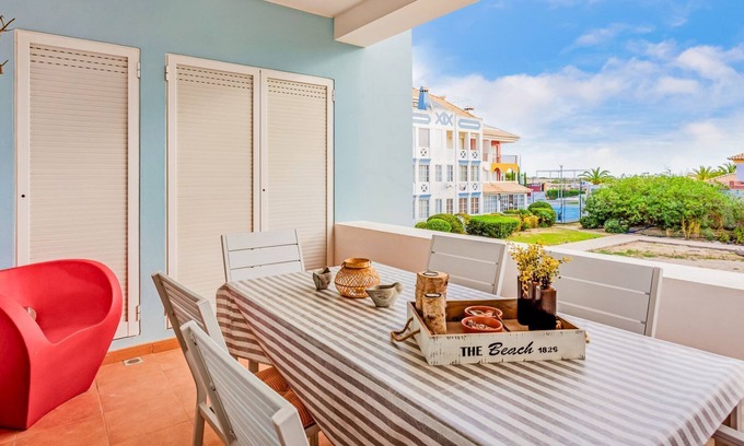 Cabanas Appartement | Golden 1 BDR Flat W/ Balcony & Pool by LovelyStay