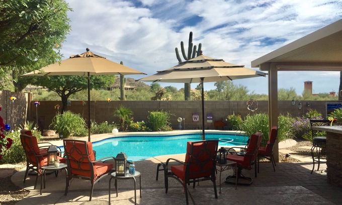 Gold Canyon Maison | Golf et soleil vous attendent dans un cadre naturel désertique de Sonora avec piscine chauffée