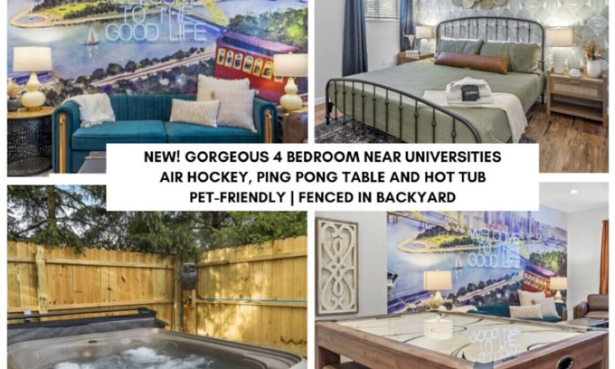 South Oakland Maison | Gorgeous 4bd near universities Hot tub + Games