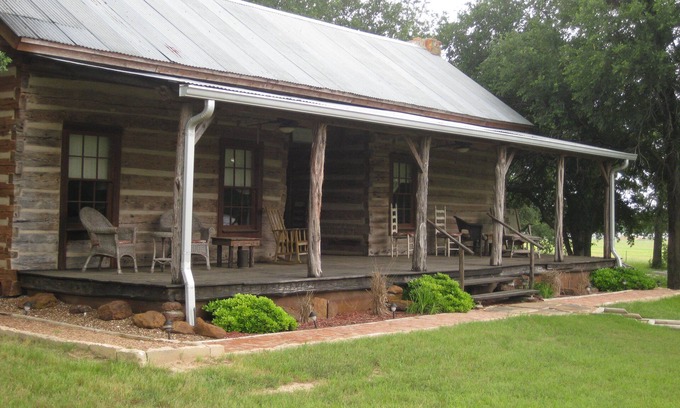 Granbury Cabine | West Cabin - 1867 Dog-trot hand hewn log house. Two seperate rental cabins.