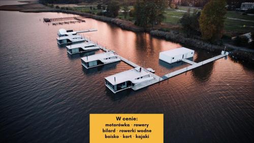 Uniescie Location De Bateaux | Grand HT Houseboats - domki na wodzie - sauna, jacuzzi, kominek