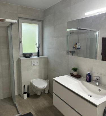 Remaufens Maison | Grande chambre avec salle de bain privé