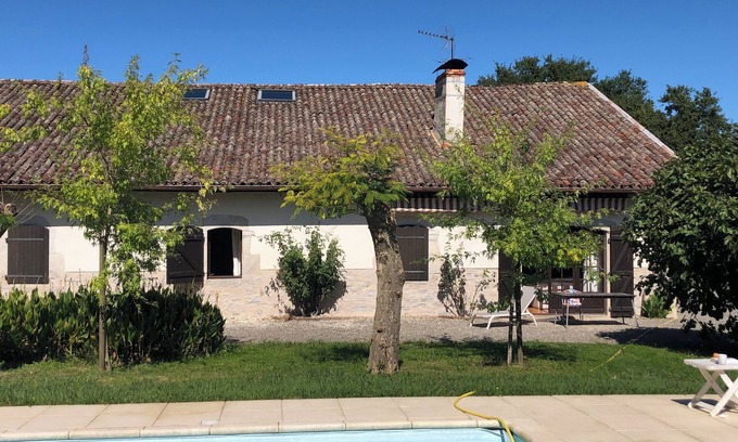 Port-de-Lanne Maison | Grande Ferme Landaise Rénovée 15 Pers Bel Extérieur Grande Piscine