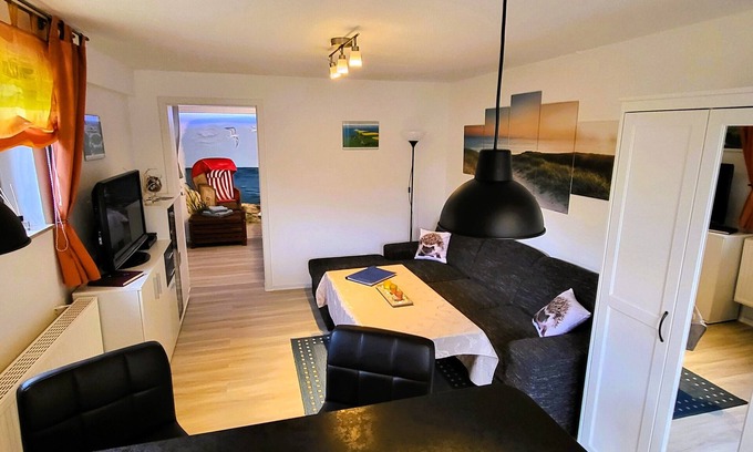 Parchtitz Appartement | Grand appartement en sous-sol au milieu de l'île de Rügen à la périphérie d'un village près des montagnes