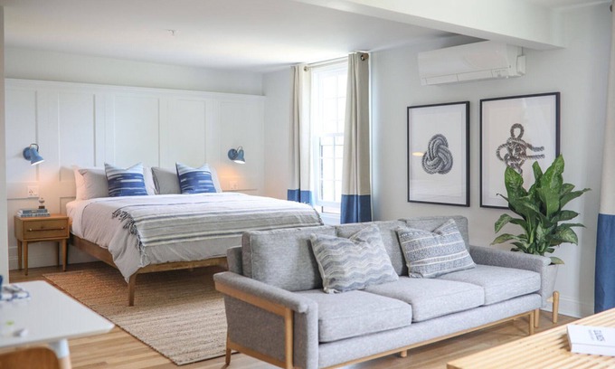 New Castle Appartement | Great Island Inn - Studio King - Vue sur le jardin