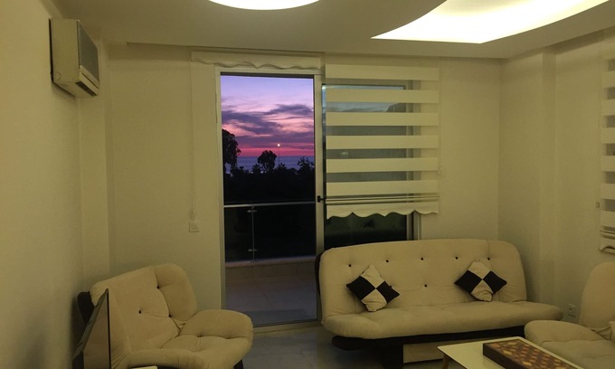 Kestel Appartement | Great Residence 100m to the beach and big balcony with sea view, fully furnished