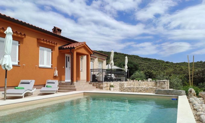 Miholascica Villa | Hacienda Babina, Island Cres, salon, bain à remous,