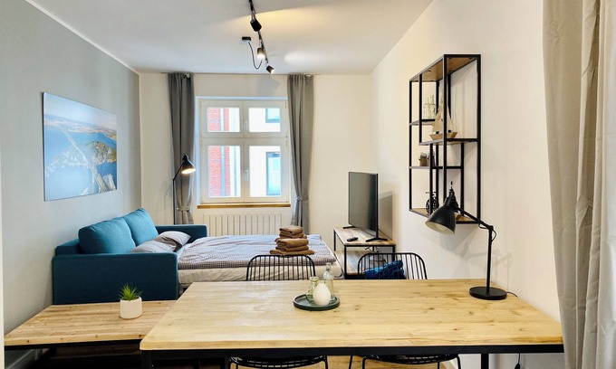 Stralsund Appartement | HafenCity apartment 1 on the 4th floor directly at Stralsund harbor