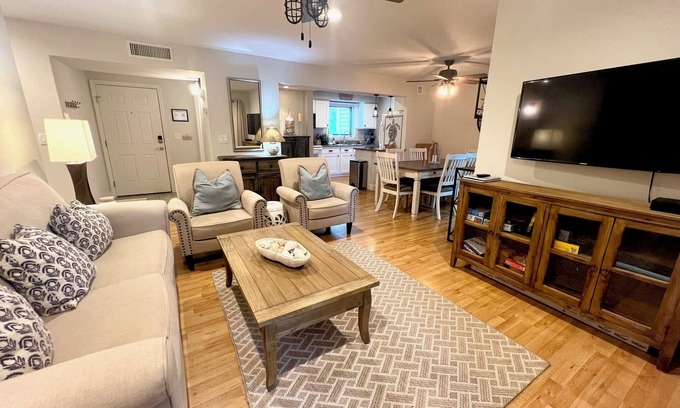 Seabrook Island Villa | Half mile to the pool with club access. Golf views.