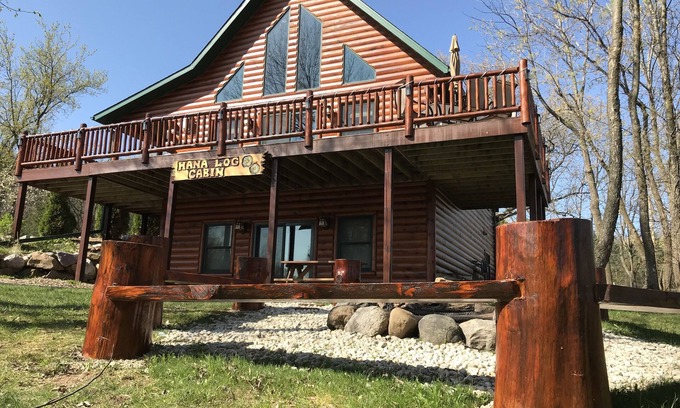 Baraboo Cabine | Hana Log Cabin près de Devil's Lake