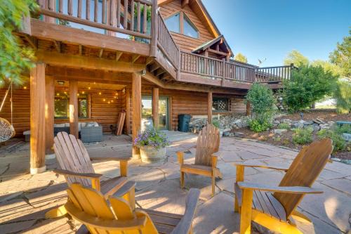 Parker Maison | Heated Pool and Mtn Views Log Cabin in Parker!