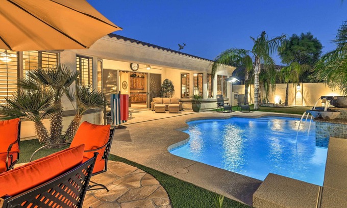 Power Ranch Maison | Lux Gilbert Home avec piscine chauffée Pvt + Putting Green!