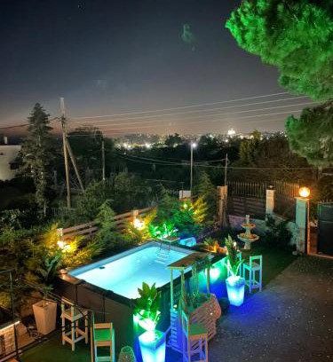 Nea Iraklia Villa | Heraklia villa sea view pool & jacuzzi