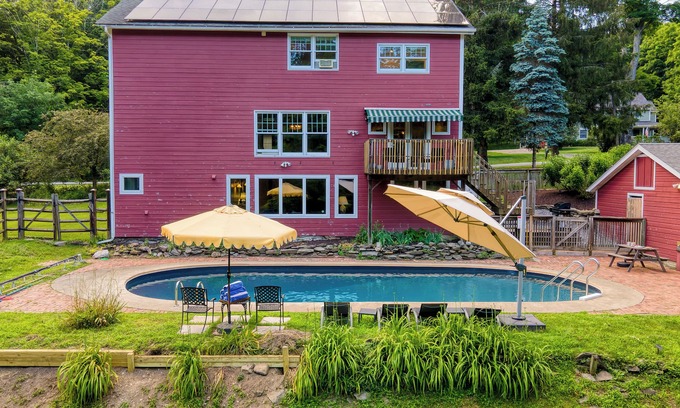 Clinton Corners Maison | Historic Barn Retreat w/Pool & Pond Views | Longview Pond Lodge by AvantStay