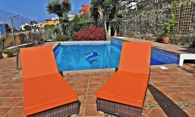 La Victoria de Acentejo Maison | Finca historique avec vue mer et Teide, piscine privée + barbecue, un petit bijou