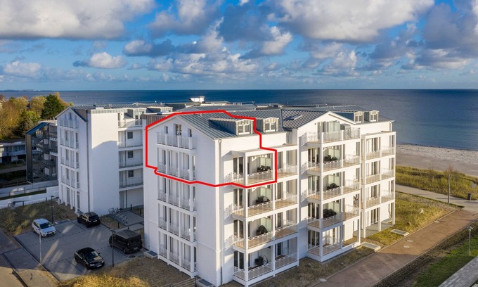 Grossenbrode Appartement | Hochwertiges Penthouse Über Zwei Ebenen mit Galerieschlafzimmer und Meerblick