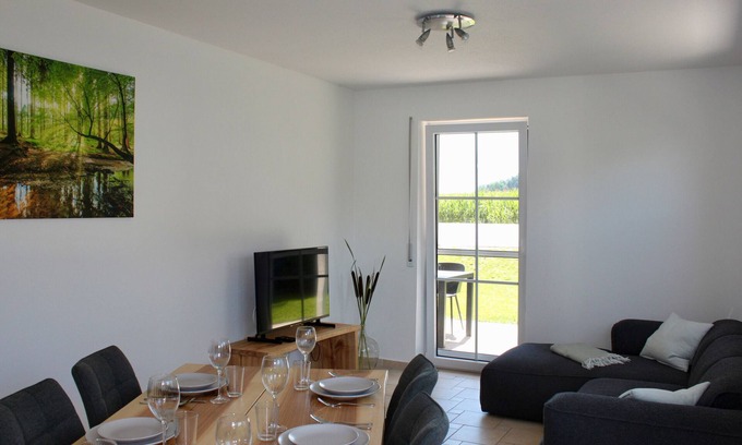 Merkendorf Appartement | Appartement 'Sonnenterrasse' avec terrasse privée, jardin privé et Wi-Fi