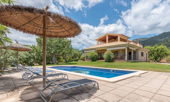 Caimari Villa | Maison de vacances Cas Mestre avec vue sur la montagne, Wi-Fi, jardin, terrasse et piscine ; parking disponible