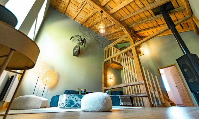 Mont-Saxonnex Maison | Maison de vacances 'Chalet Terre De Sapins' avec vue sur la montagne, terrasse privée et Wi-Fi