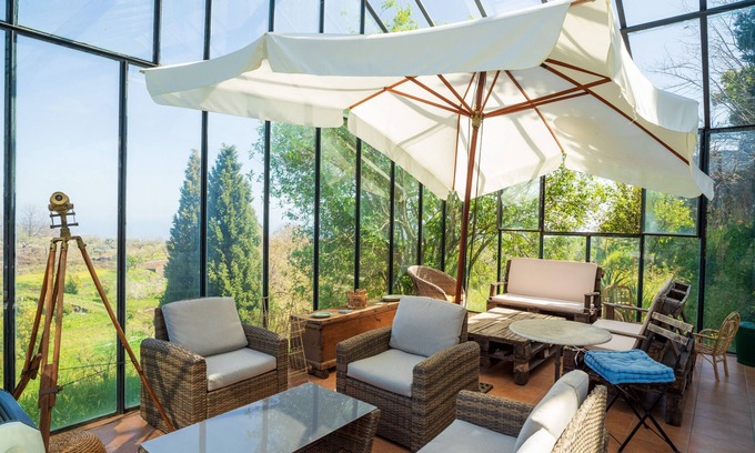 Piedimonte Etneo Maison | Maison de vacances 'Etnalodge' avec vue sur la mer, terrasse privée et Wi-Fi.