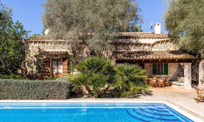 Sineu Villa | Maison de vacances Es Fangar avec vue sur la montagne, piscine et Wi-Fi