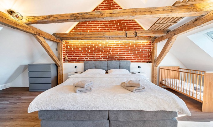 Nikolaivorstadt Maison | Maison de vacances 'Feriehaus1856de Mit Sauna' avec jardin partagé et Wi-Fi