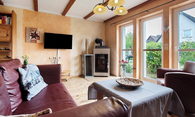 Franken Siedlung Maison | Maison de vacances 'Ferienhaus Sundperle' avec terrasse privée, jardin privé et Wi-Fi