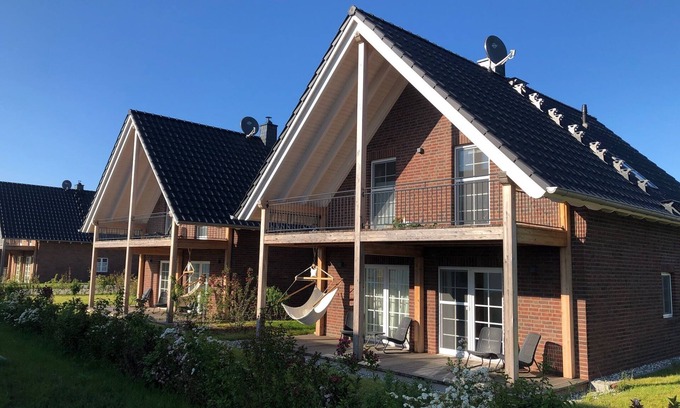 Krummin Maison | Maison de vacances "Ferienhaus Familienkoje Hannah" avec terrasse privée, sauna privé et Wi-Fi