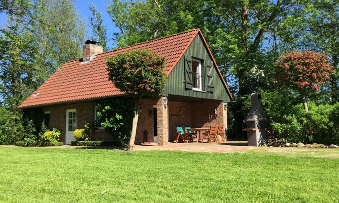 Karolinenkoog Maison | Maison de vacances 'Gänsehaus' avec terrasse et jardin privés