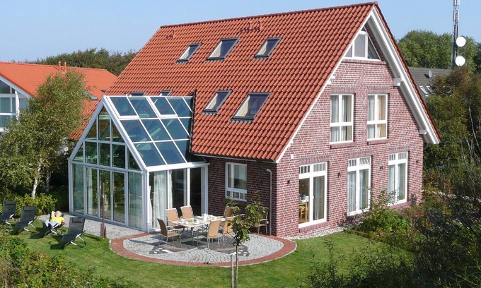 Spiekeroog Maison | Maison de vacances 'Haus Admiral Wintergarten' avec terrasse privée, jardin privé et Wi-Fi