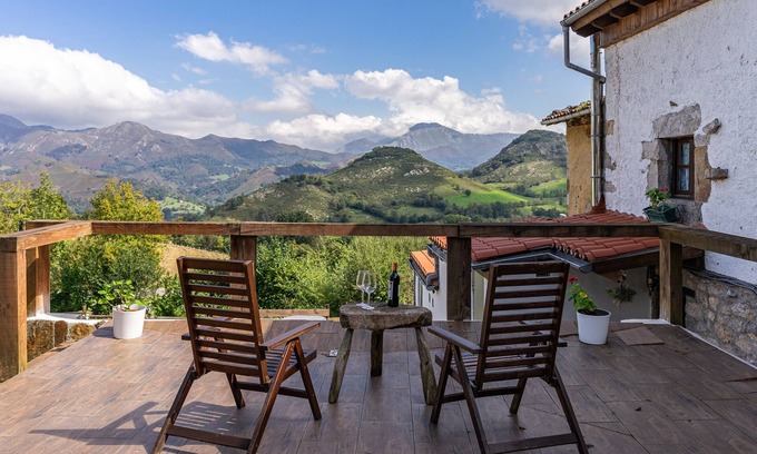 Bobia de Arriba Maison | Maison de vacances 'La Terraza De Onís' avec vue sur les montagnes, terrasse privée et Wi-Fi
