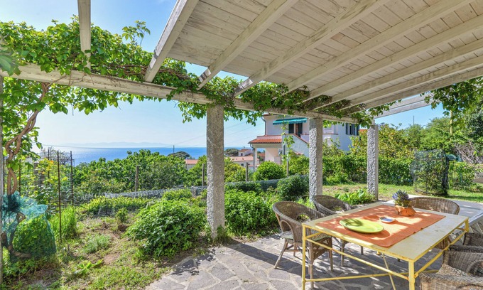 Zanca Maison | Maison de vacances 'Merlo Casa Vai' avec vue sur la mer, Wi-Fi et climatisation
